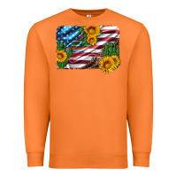Carrot usa flag and sunflower serape leopard and cactus Premium Sweatshirt - Artiststas