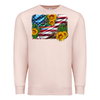 Pale Pink usa flag and sunflower serape leopard and cactus Premium Sweatshirt - Artiststas