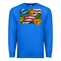 True Royal usa flag and sunflower serape leopard and cactus Premium Sweatshirt - Artiststas