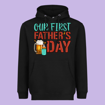 Our First Father's Day Heavyweight Hoodie Designed By Artiststas