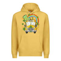 Antique Gold st. patrick's day school bus Premium Hoodie - MaliasSmallBusiness