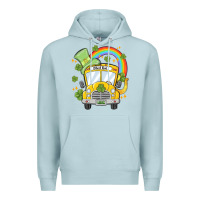 Blue Mist st. patrick's day school bus Premium Hoodie - MaliasSmallBusiness