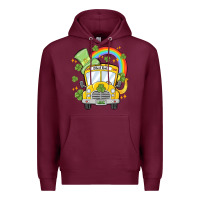 Burgundy st. patrick's day school bus Premium Hoodie - MaliasSmallBusiness