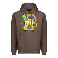 Coffee st. patrick's day school bus Premium Hoodie - MaliasSmallBusiness