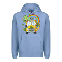 Colony Blue st. patrick's day school bus Premium Hoodie - MaliasSmallBusiness