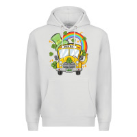 Dove Grey st. patrick's day school bus Premium Hoodie - MaliasSmallBusiness
