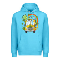 Ocean Blue st. patrick's day school bus Premium Hoodie - MaliasSmallBusiness