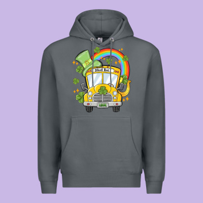 St. Patrick's Day School Bus Premium Hoodie Designed By Maliassmallbusiness