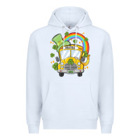 White st. patrick's day school bus Premium Hoodie - MaliasSmallBusiness