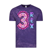 Cloud Purple 3 rex pink dinosaur Vintage Tee - MaliasSmallBusiness
