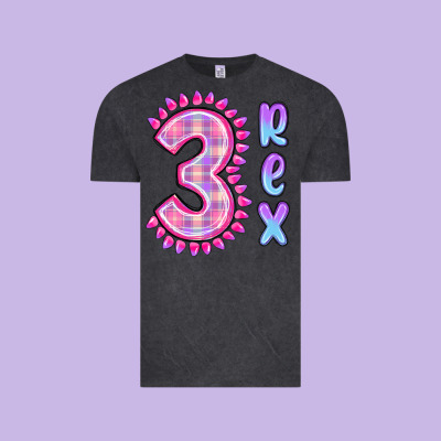 Vintage Tee 3 rex pink dinosaur