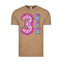 Vintage Coffee 3 rex pink dinosaur Vintage Tee - MaliasSmallBusiness