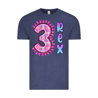 Vintage Denim 3 rex pink dinosaur Vintage Tee - MaliasSmallBusiness