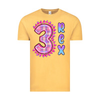 Vintage Mustard 3 rex pink dinosaur Vintage Tee - MaliasSmallBusiness
