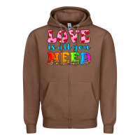 Chestnut love is all you need Zipper Hoodie - HRA Design Shop