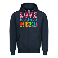 Navy love is all you need Zipper Hoodie - HRA Design Shop