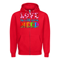 Red love is all you need Zipper Hoodie - HRA Design Shop