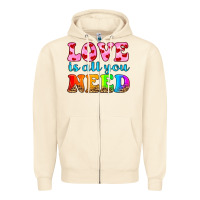 Sandshell love is all you need Zipper Hoodie - HRA Design Shop