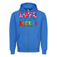True Royal love is all you need Zipper Hoodie - HRA Design Shop