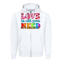 White love is all you need Zipper Hoodie - HRA Design Shop
