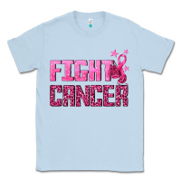 Dusty Blue Fight Cancer Classic Tee - texasbilliewilder