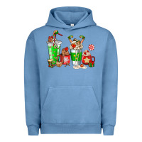 Pigment Pebble Blue Elf coffee cups Urban Hoodie - NancyCooperArtShop