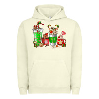 Pigment Pistachio Elf coffee cups Urban Hoodie - NancyCooperArtShop