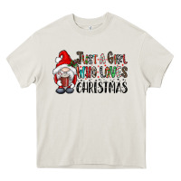 Just A Girk Who Loves Christmas Heavy Core Tee | Teevron