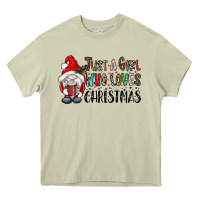 Mossy just a girk who loves christmas Heavy Core Tee - CowhideDigitalArt
