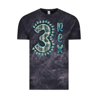 Cloud Black 3 rex green dinosaur Vintage Tee - MaliasSmallBusiness