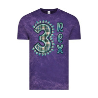 Cloud Purple 3 rex green dinosaur Vintage Tee - MaliasSmallBusiness
