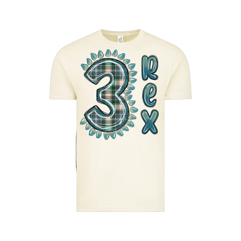 3 Rex Green Dinosaur Vintage Tee by MaliasSmallBusiness | Teevron