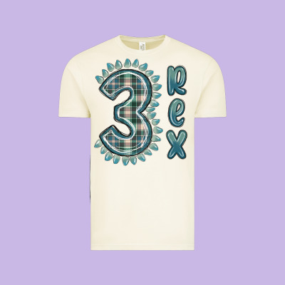 Vintage Tee 3 rex green dinosaur