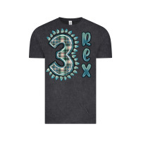 Vintage Black 3 rex green dinosaur Vintage Tee - MaliasSmallBusiness