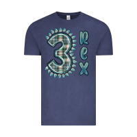 Vintage Denim 3 rex green dinosaur Vintage Tee - MaliasSmallBusiness