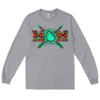 Heather Grey aztec mom Long Sleeve Tee - Zillion Design Studio
