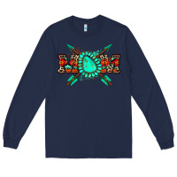 Navy aztec mom Long Sleeve Tee - Zillion Design Studio