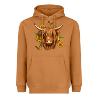 Meerkat sunflowers long haired cow Heavyweight Hoodie - Jasminsmagicworld