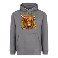 Storm sunflowers long haired cow Heavyweight Hoodie - Jasminsmagicworld