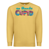 Antique Gold no thanks cupid Premium Sweatshirt - AdoDesignShop