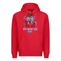 Red gymnastics life Premium Hoodie - MaliasSmallBusiness