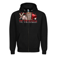 Black tis the season baseball Zipper Hoodie - RacoonDesign