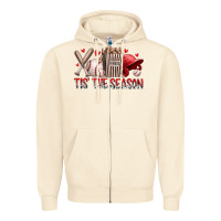 Sandshell tis the season baseball Zipper Hoodie - RacoonDesign