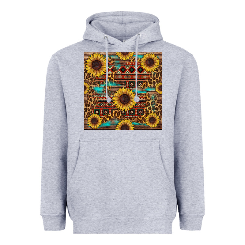 Sunflower And Leopard Seamless Pattern Heavyweight Hoodie by BundleAndBundleShop | Teevron