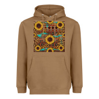 Toasted Coconut sunflower and leopard seamless pattern Heavyweight Hoodie - BundleAndBundleShop