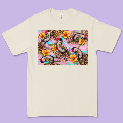 Baby Monkey Flowers Premium Tee Designed By Artiststas
