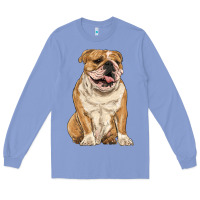 Colony Blue english bulldog Long Sleeve Tee - RanaPortraitStore