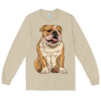 Mushroom english bulldog Long Sleeve Tee - RanaPortraitStore