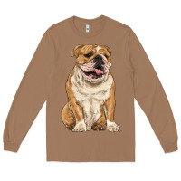 Toasted Coconut english bulldog Long Sleeve Tee - RanaPortraitStore
