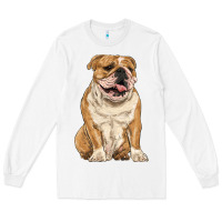 White english bulldog Long Sleeve Tee - RanaPortraitStore